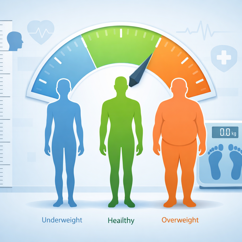 BMI chart with healthy weight range