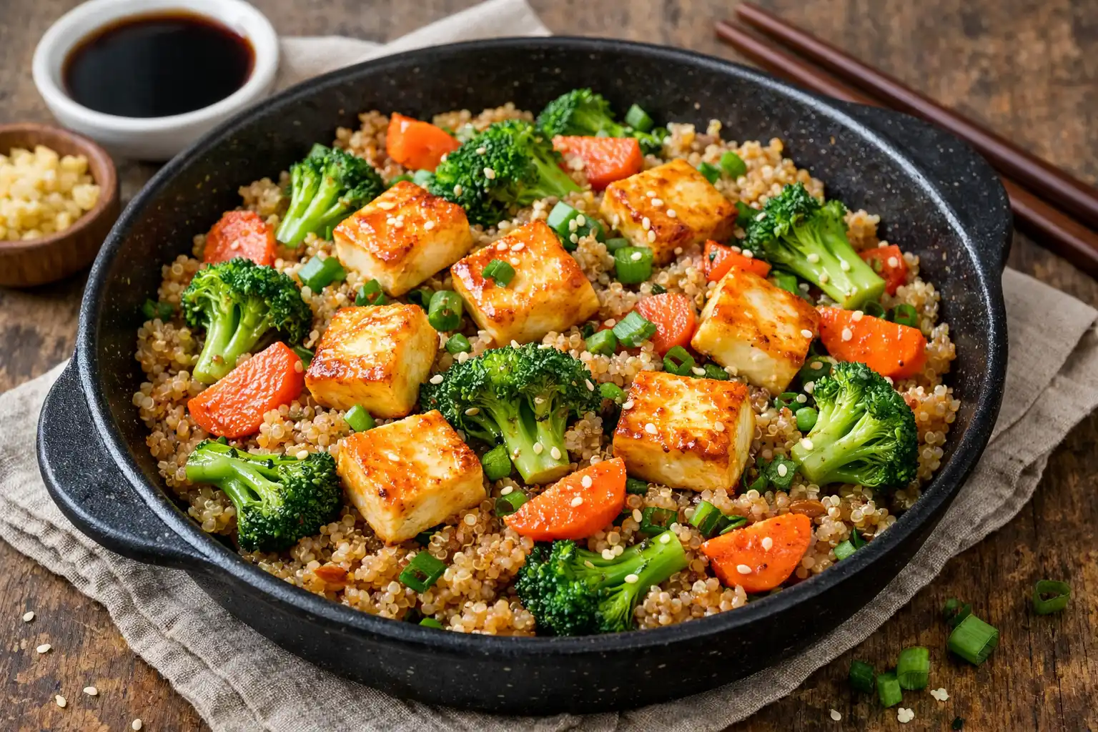 high protein vegetarian foods paneer quinoa stir-fry