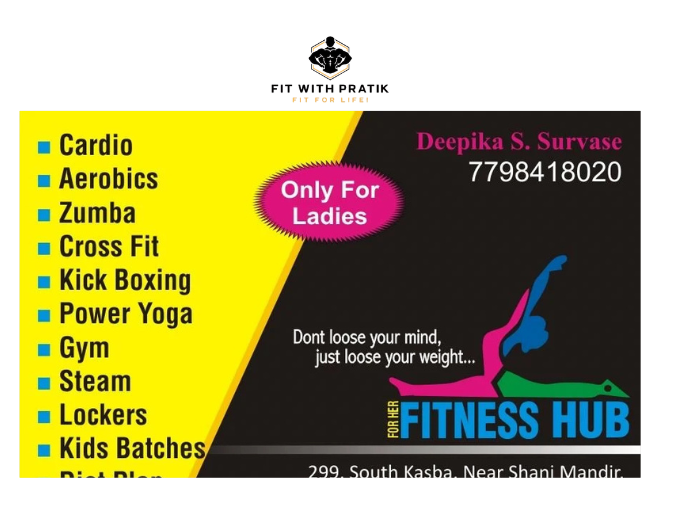 best gym in Solapur - For Her Fitness Hub
